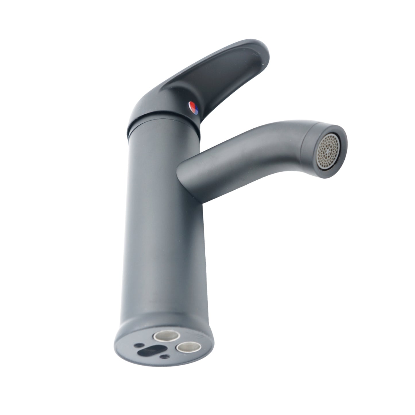 MEZCLADORA MONOMANDO ECOLOGICO CORTO PARA LAVABO NEGRO MATE DICA 4434.2