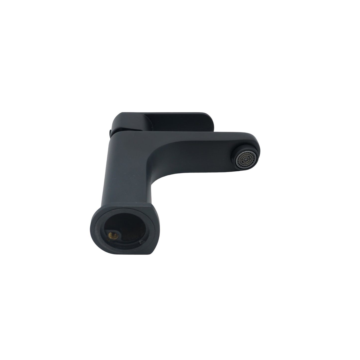 MEZCLADORA MONOMANDO ECOLÓGICO CORTO PARA LAVABO NEGRO MATE DICA 4438.2