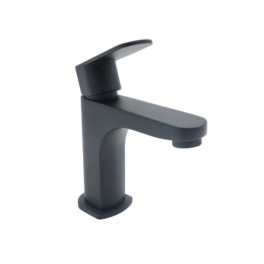 MEZCLADORA MONOMANDO ECOLÓGICO CORTO PARA LAVABO NEGRO MATE DICA 4438.2