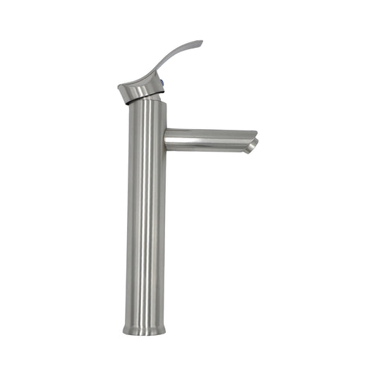 MEZCLADORA MONOMANDO ALTO PARA LAVABO SATINADO RUGO 23-TLS