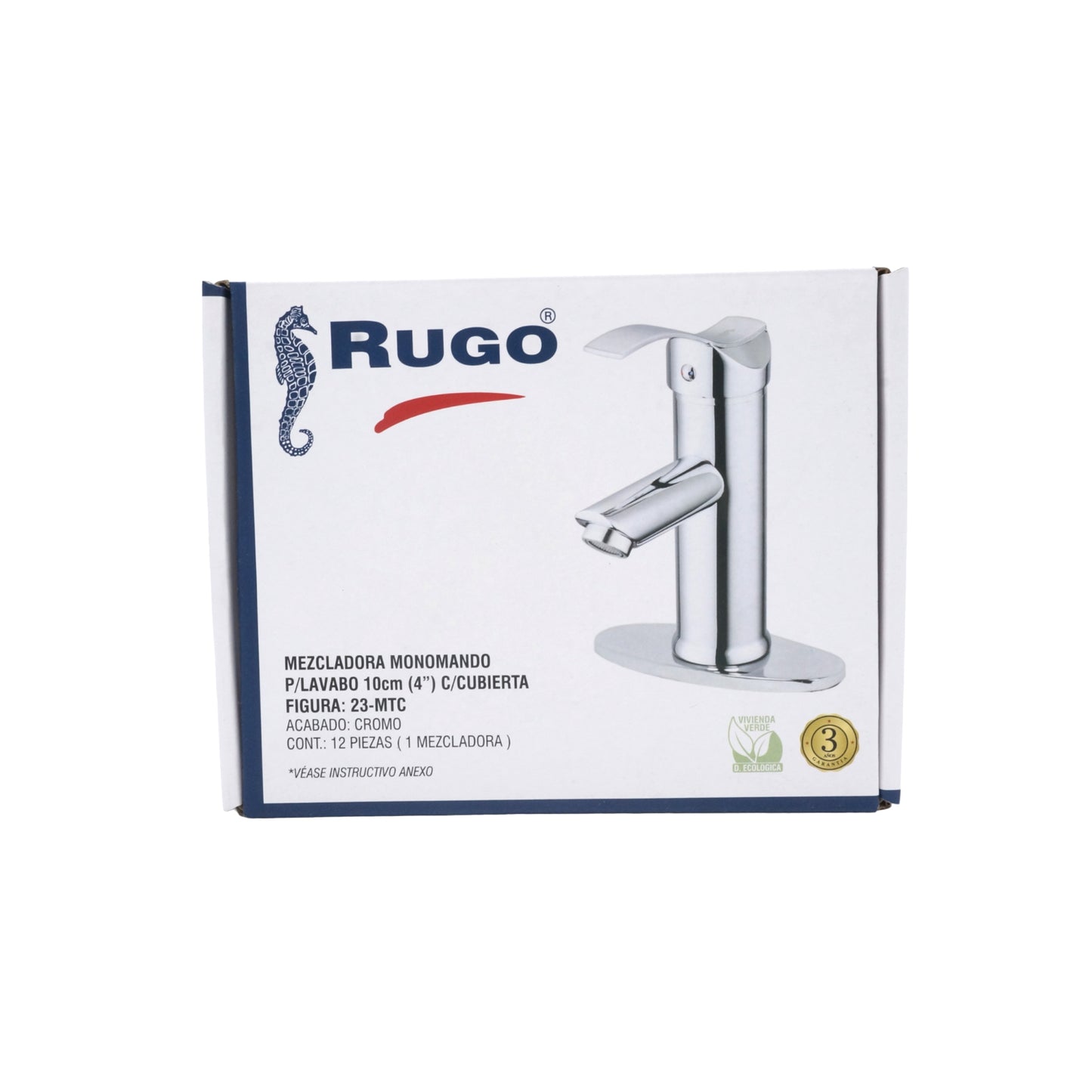 MEZCLADORA MONOMANDO BAJO PARA LAVABO RUGO 23-MTC