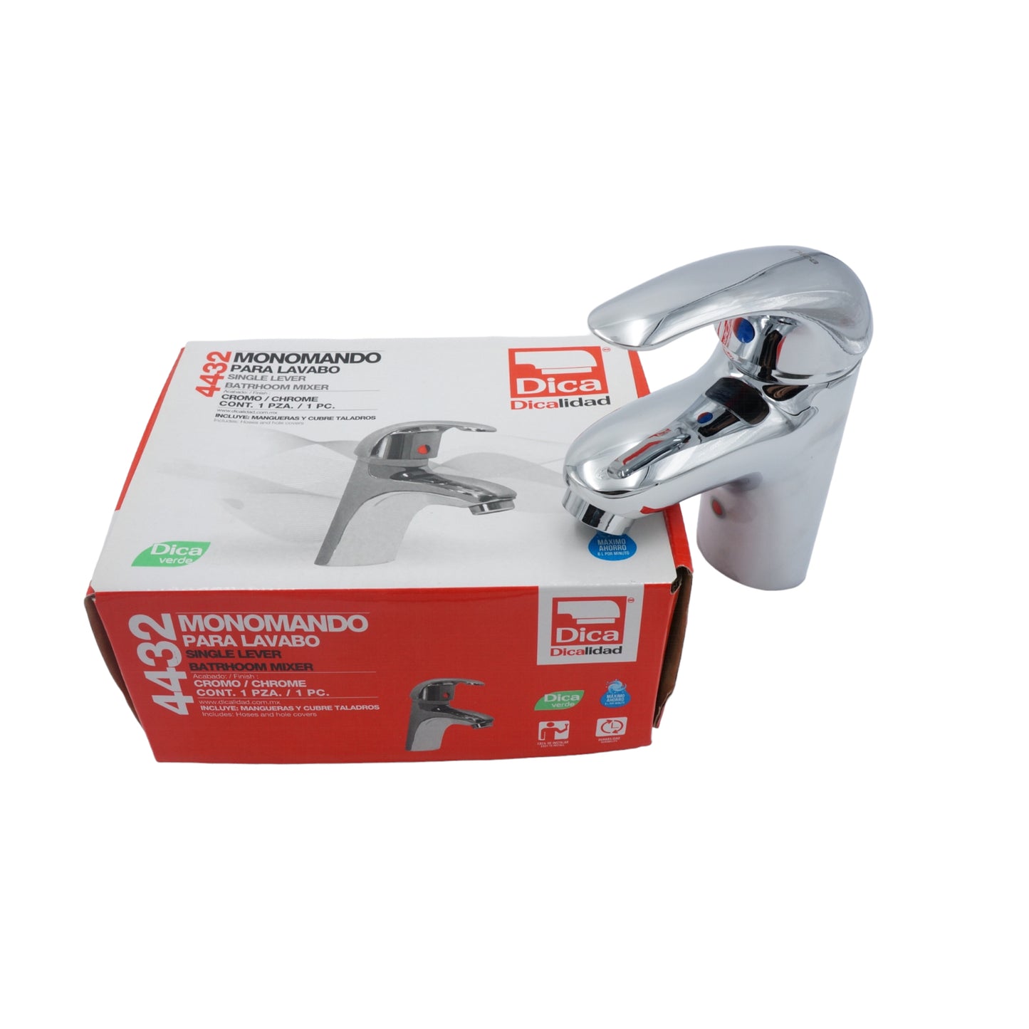MEZCLADORA MONOMANDO ECOLÓGICO PARA LAVABO DICA 4432