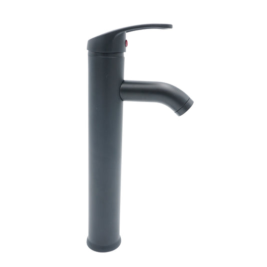 MEZCLADORA MONOMANDO ALTO PARA LAVABO NEGRO MATE DICA 4435.2