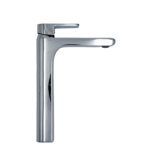 MEZCLADORA MONOMANDO ALTO CROMADO PARA LAVABO RUGO E110