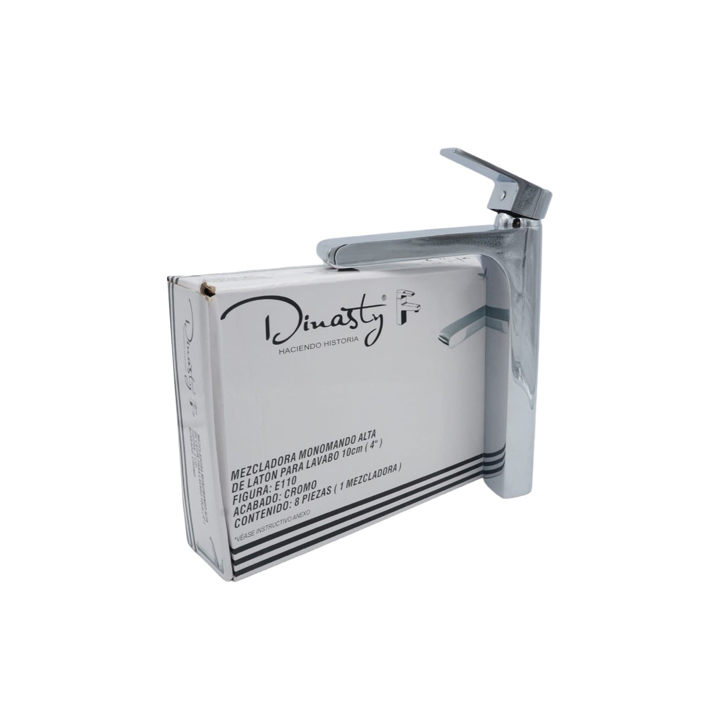 MEZCLADORA MONOMANDO ALTO CROMADO PARA LAVABO RUGO E110