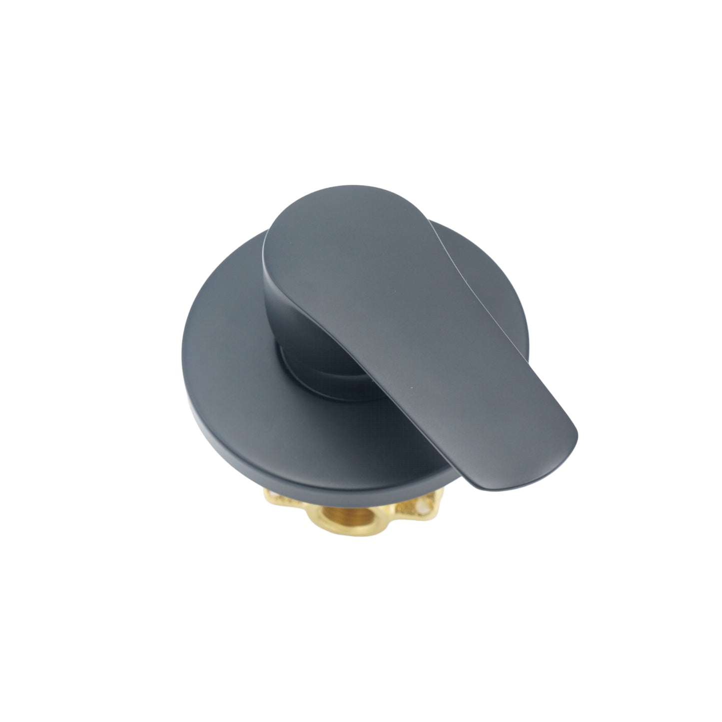 MONOMANDO DE EMPOTRAR PARA REGADERA NEGRO MATE REDONDO SENCILLO URREA 102CL.2