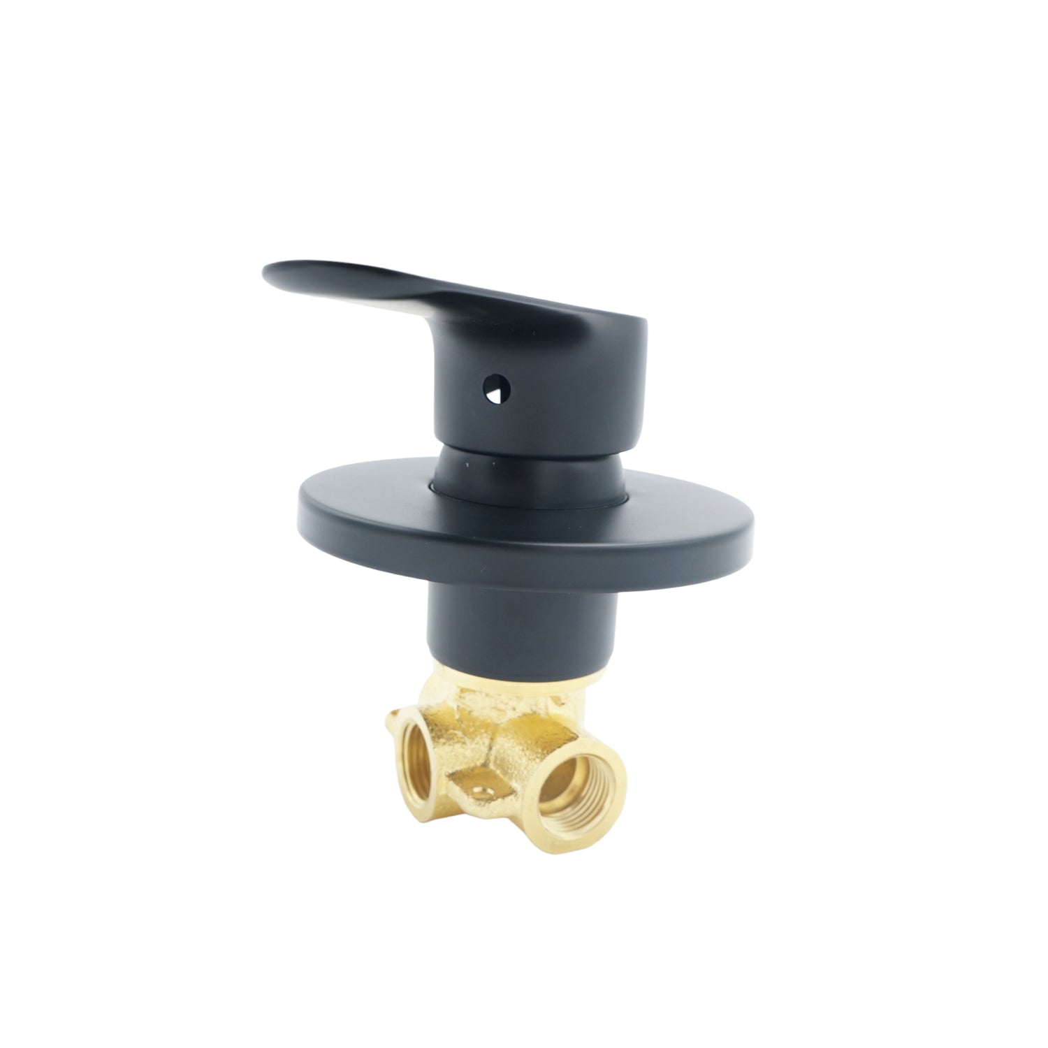 MONOMANDO DE EMPOTRAR PARA REGADERA NEGRO MATE REDONDO SENCILLO URREA FERRETERIA Y PLOMERIA AZTECA