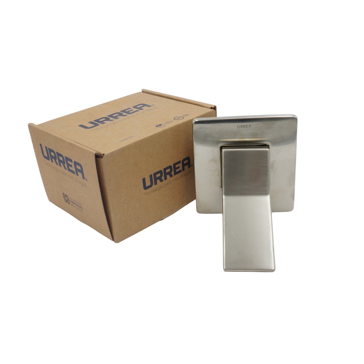 MONOMANDO DE EMPOTRAR PARA REGADERA O TINA CUADRADO SATIN URREA 9492CU.9