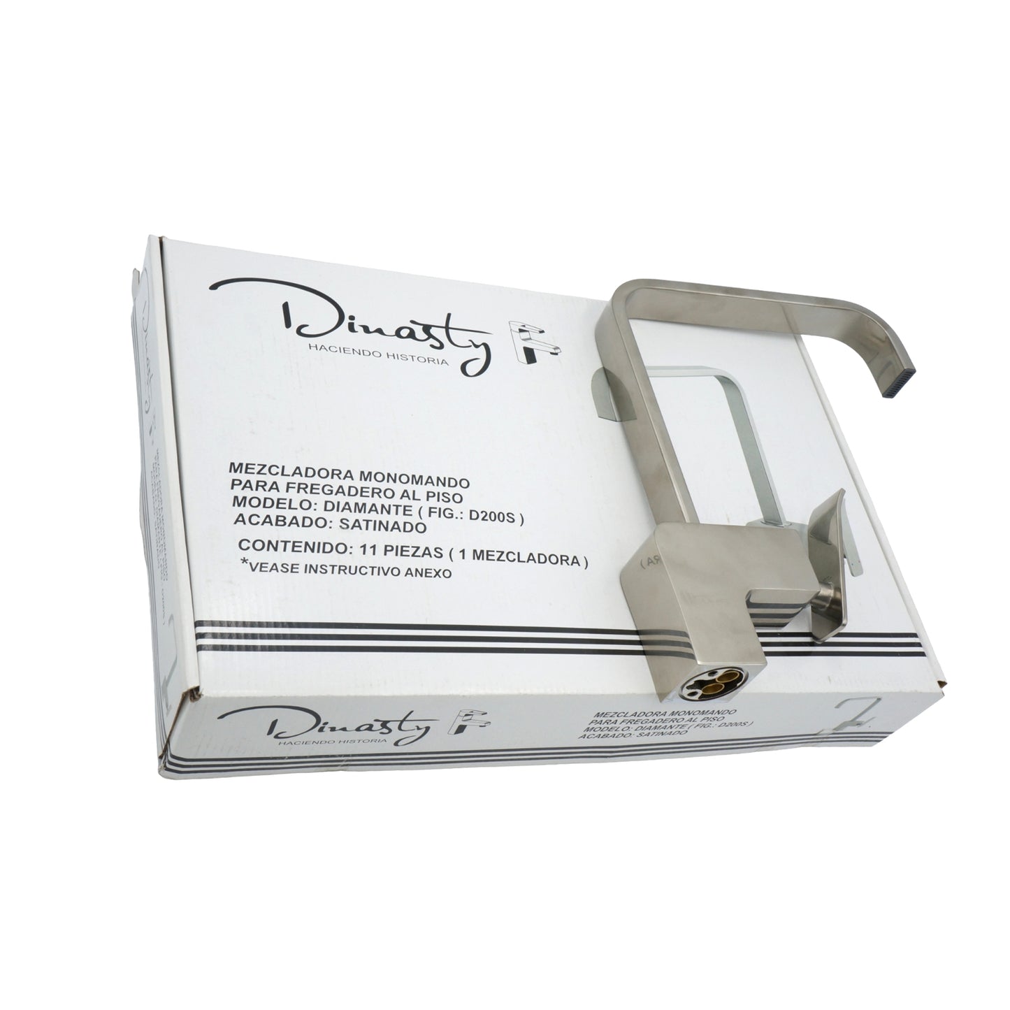 MEZCLADORA MONOMANDO PARA FREGADERO SATINADO DINASTY D200S