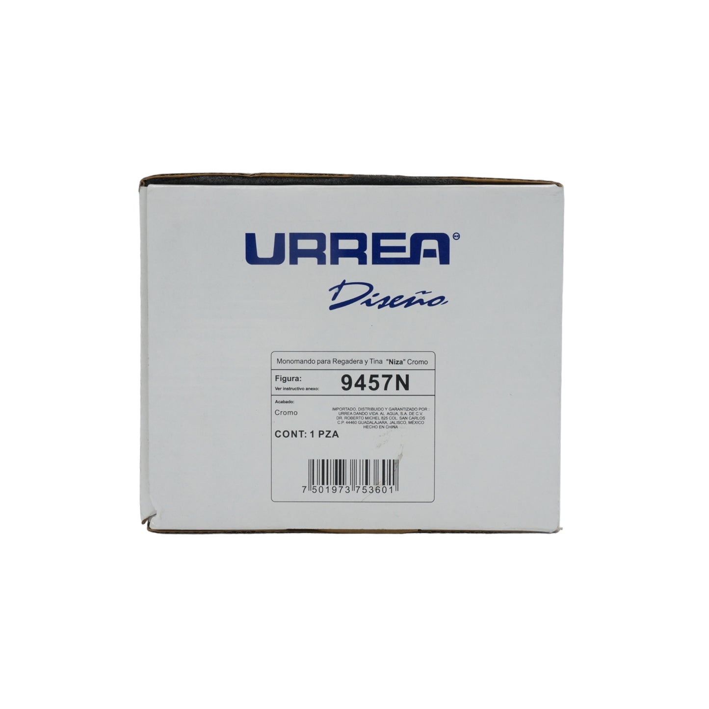 MONOMANDO DE EMPOTRAR PARA REGADERA Y TINA CON DESVIADORNIZA CROMADO URREA 9457N