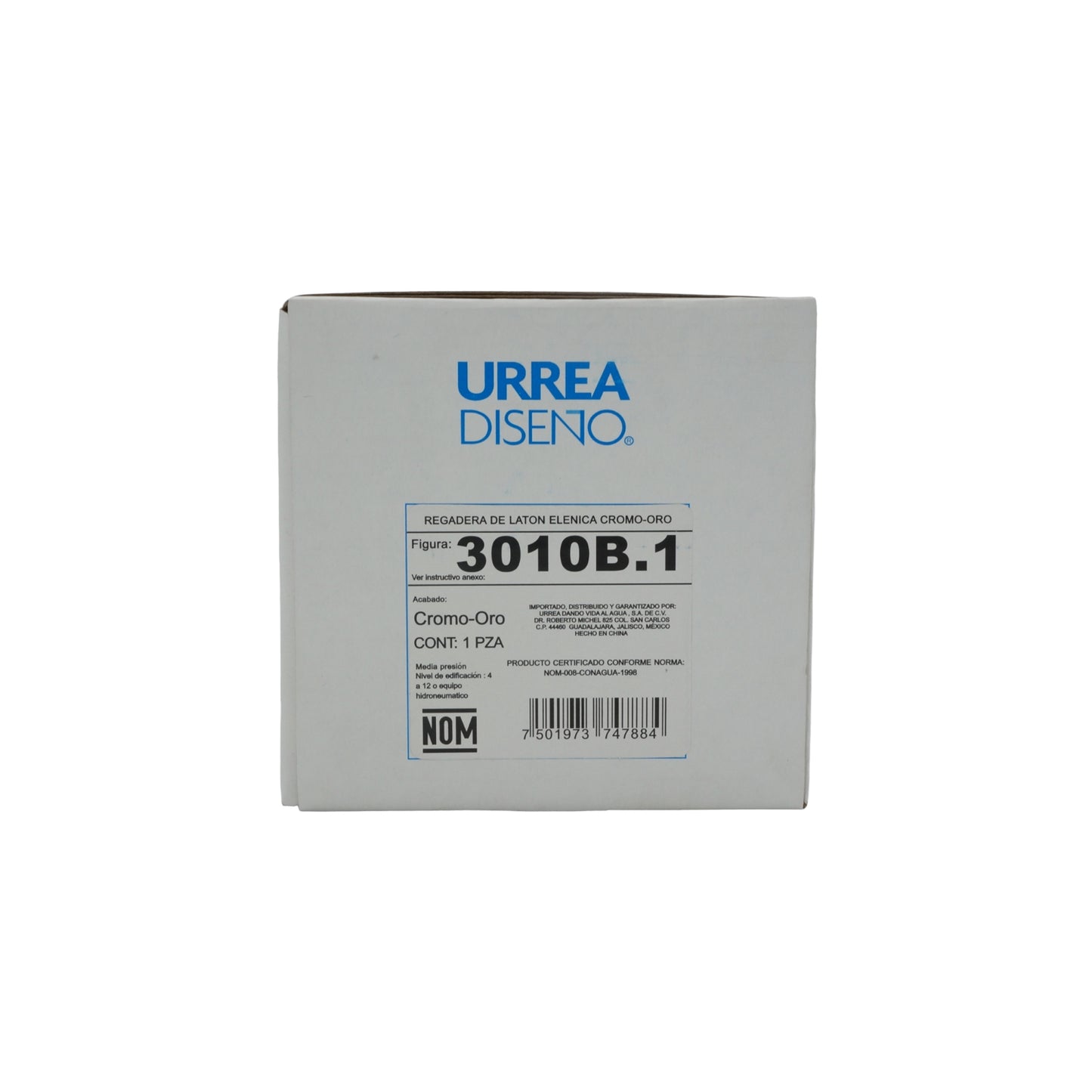 REGADERA DE LATON ELENICA CROMADA URREA 3010B.1