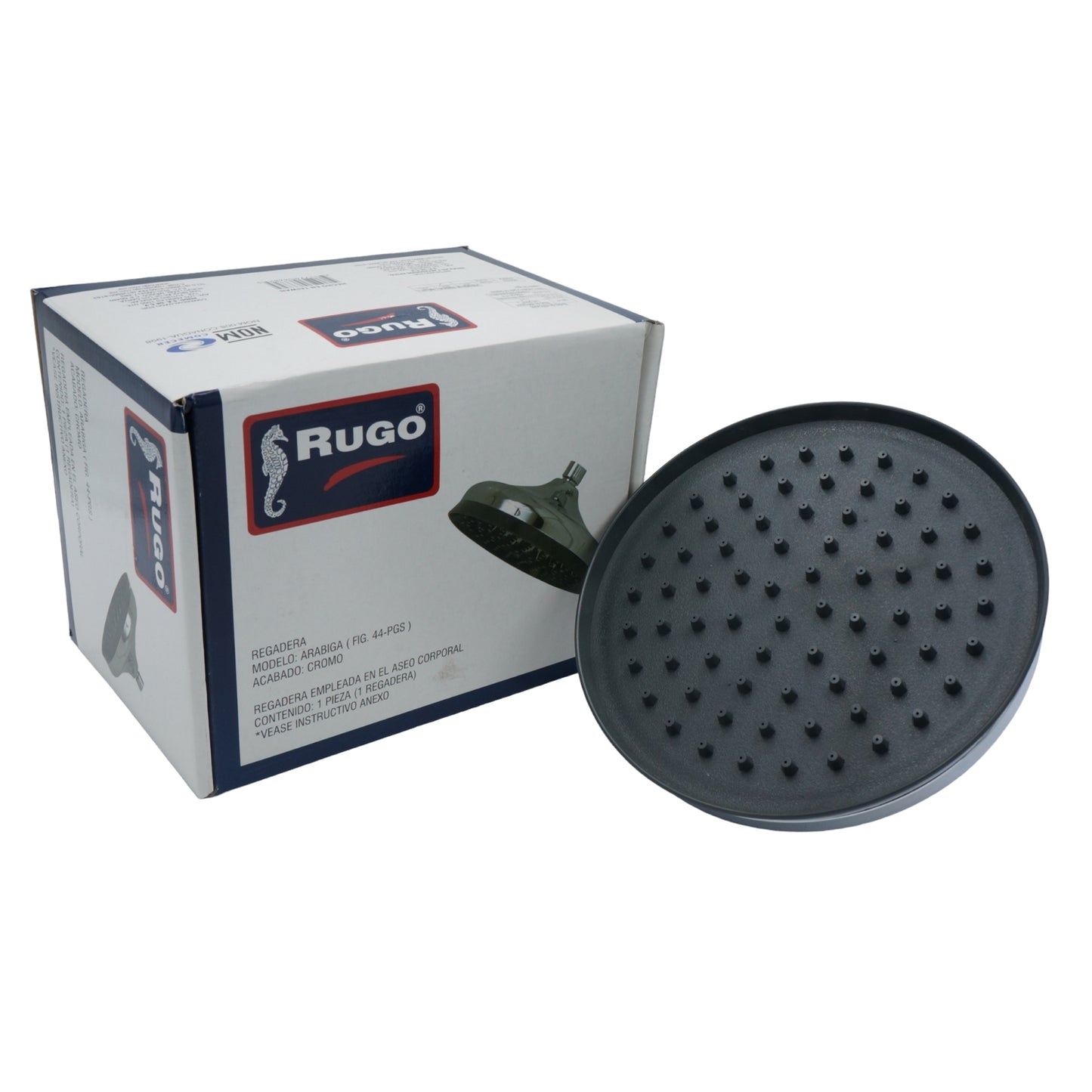REGADERA ARABIGA 8" CROMO SIN BRAZO RUGO 44-PGS