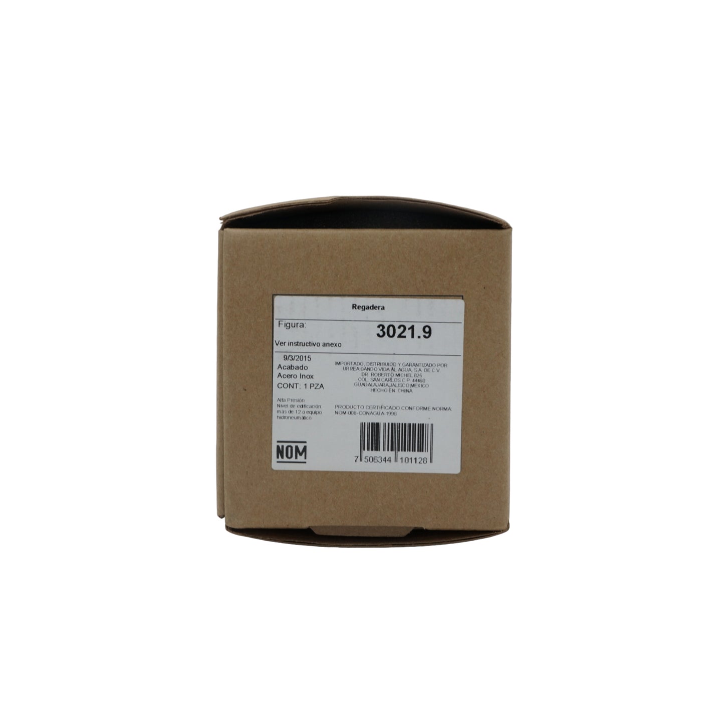 REGADERA SATINADA URREA 3021.9 BRAZO REDONDO SATINADO BC772BN