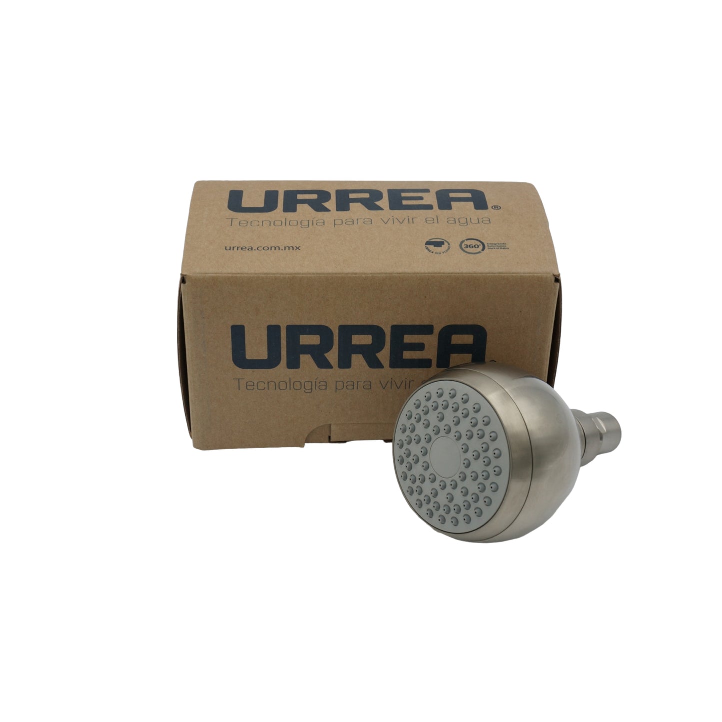 REGADERA SATINADA URREA 3021.9 BRAZO REDONDO SATINADO BC772BN