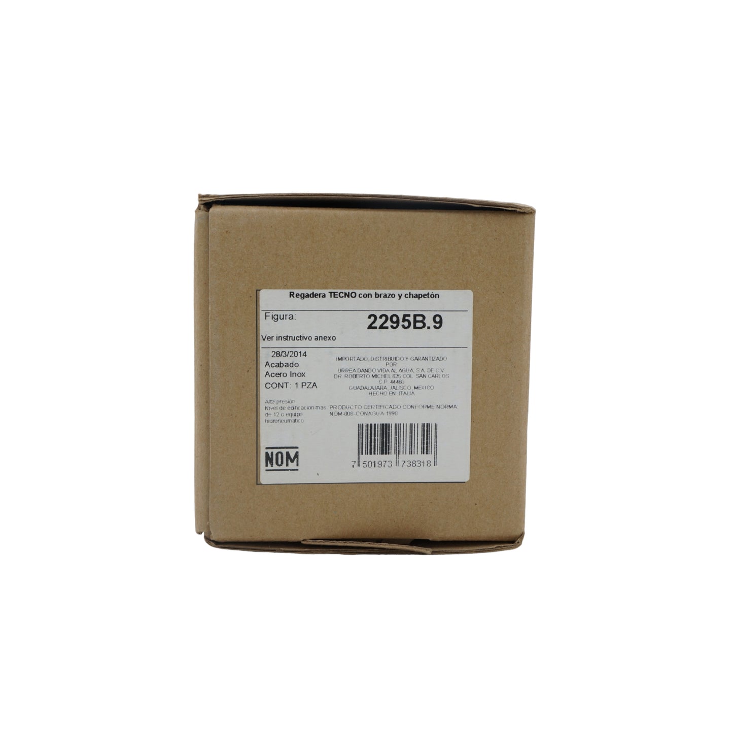 REGADERA CON BRAZO Y CHAPETON TECNO URREA 2295B.9