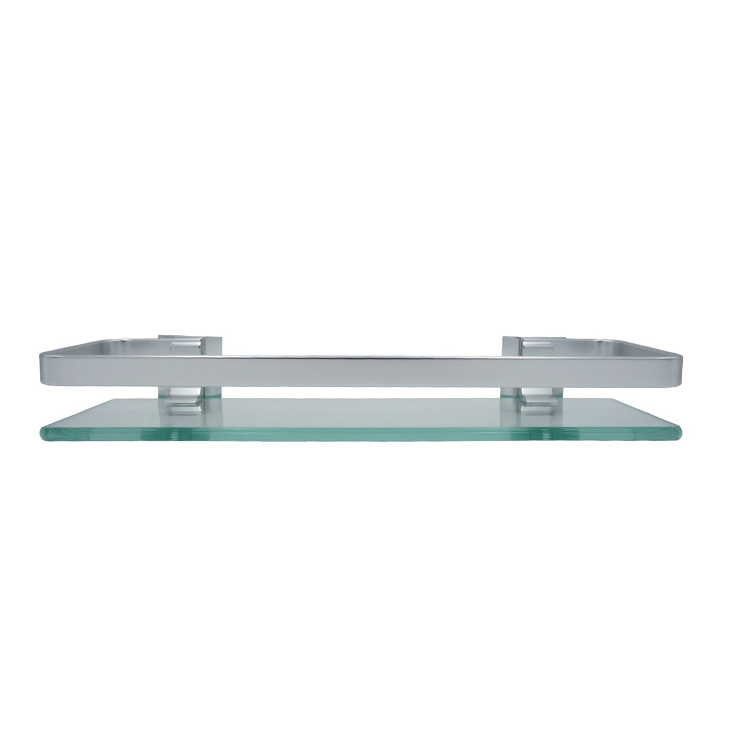 REPISA RECTA DE CRISTAL Y ALUMINIO SATINADO 35 CM. METALFLU 70210