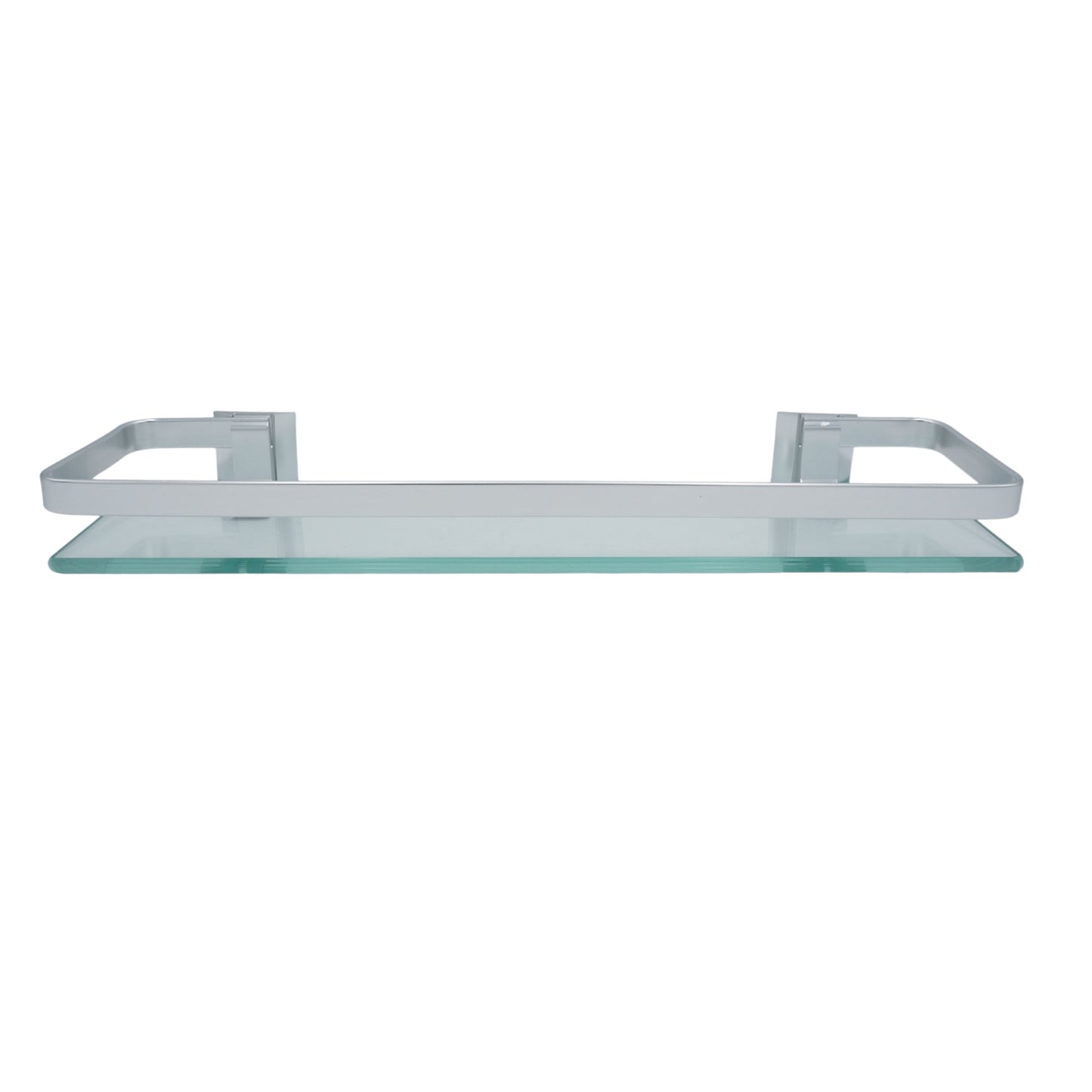 REPISA RECTA DE CRISTAL Y ALUMINIO SATINADO 45 CM. METALFLU 70211