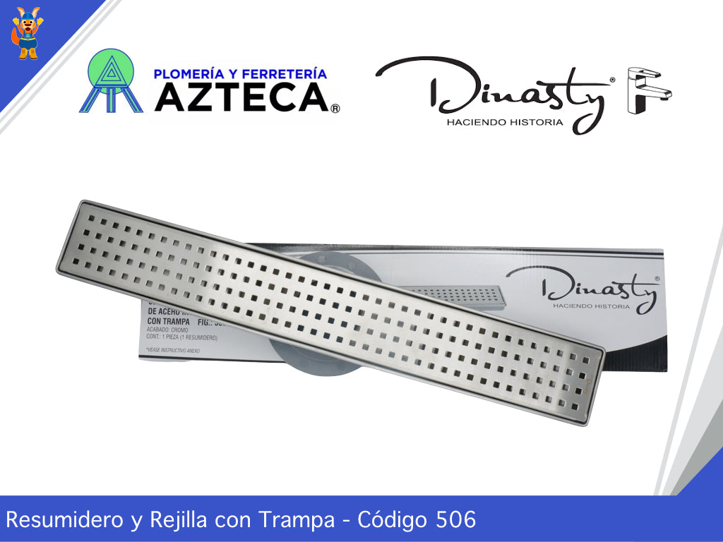 RESUMIDERO Y REJILLA ACERO INOXIDABLE 588MM DINASTY 506