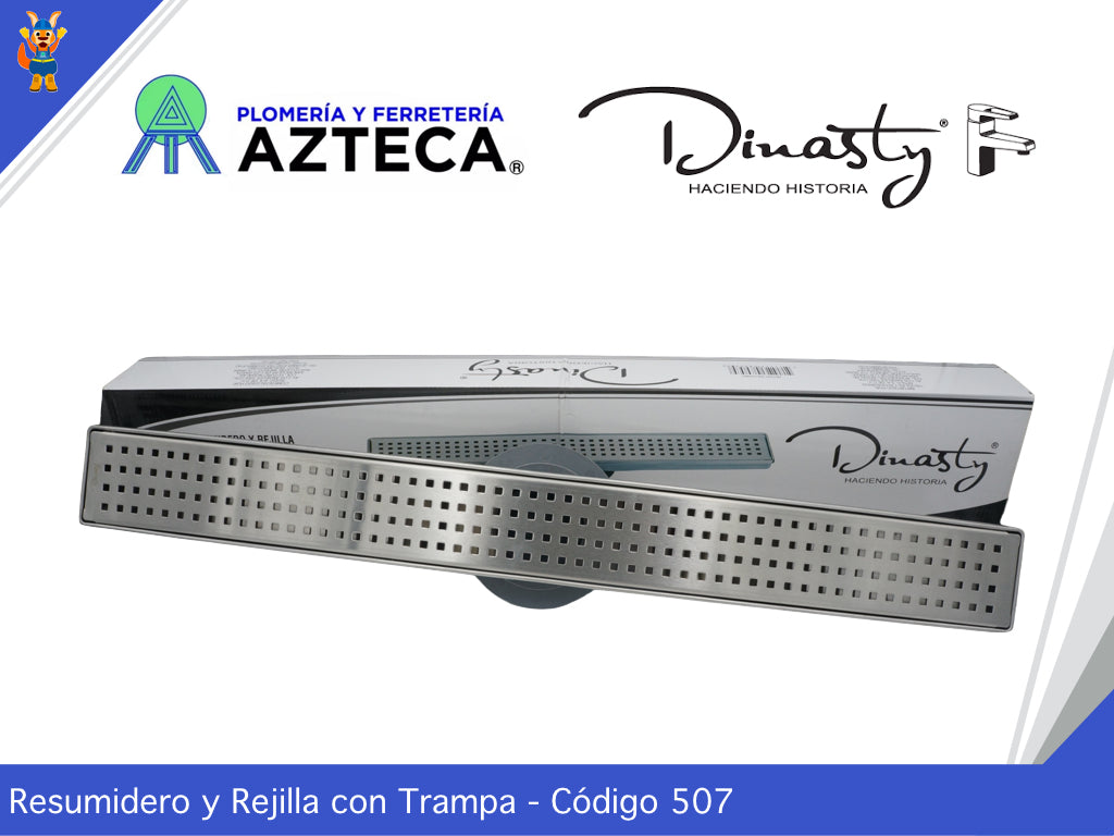 RESUMIDERO Y REJILLA ACERO INOXIDABLE 788MM DINASTY 507