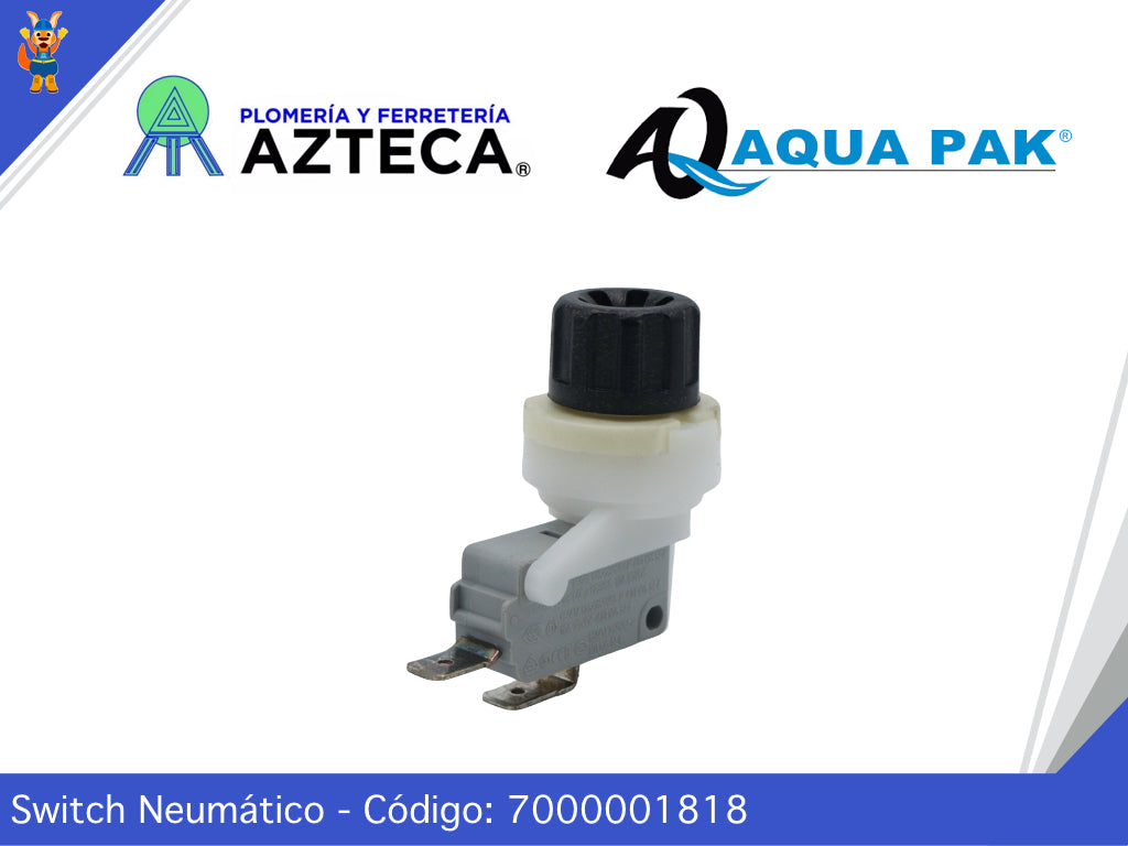 SWITCH NEUMATICO VENUS PARA BOMBA AQUAPAK VENUS-SWNEUM 16 AMPERES