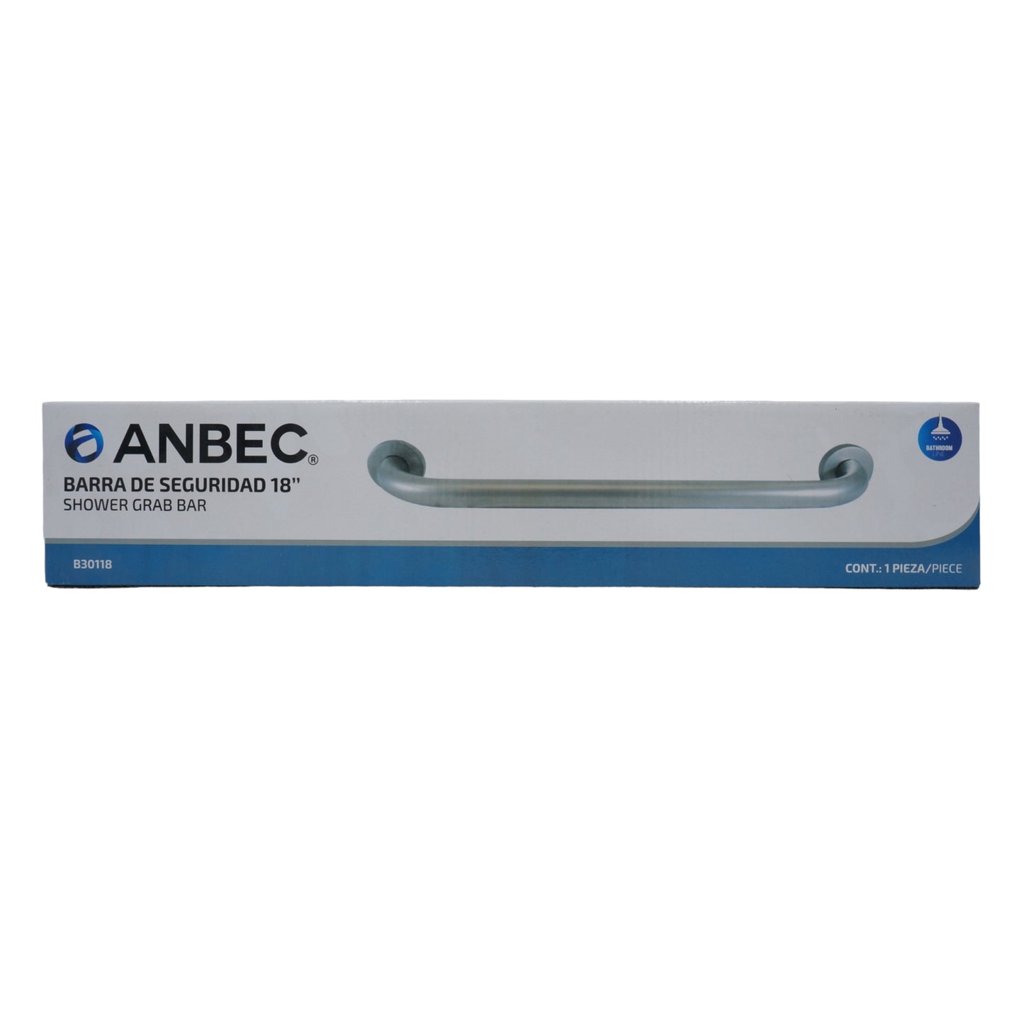 BARRA DE SEGURIDAD 18" ACERO INOXIDABLE SATINADO ANBEC B30118