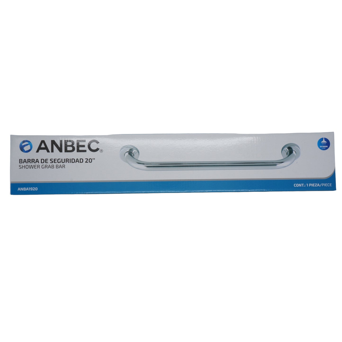 BARRA DE SEGURIDAD 20" ACERO INOXIDABLE CROMADO ANBEC ANBA1920