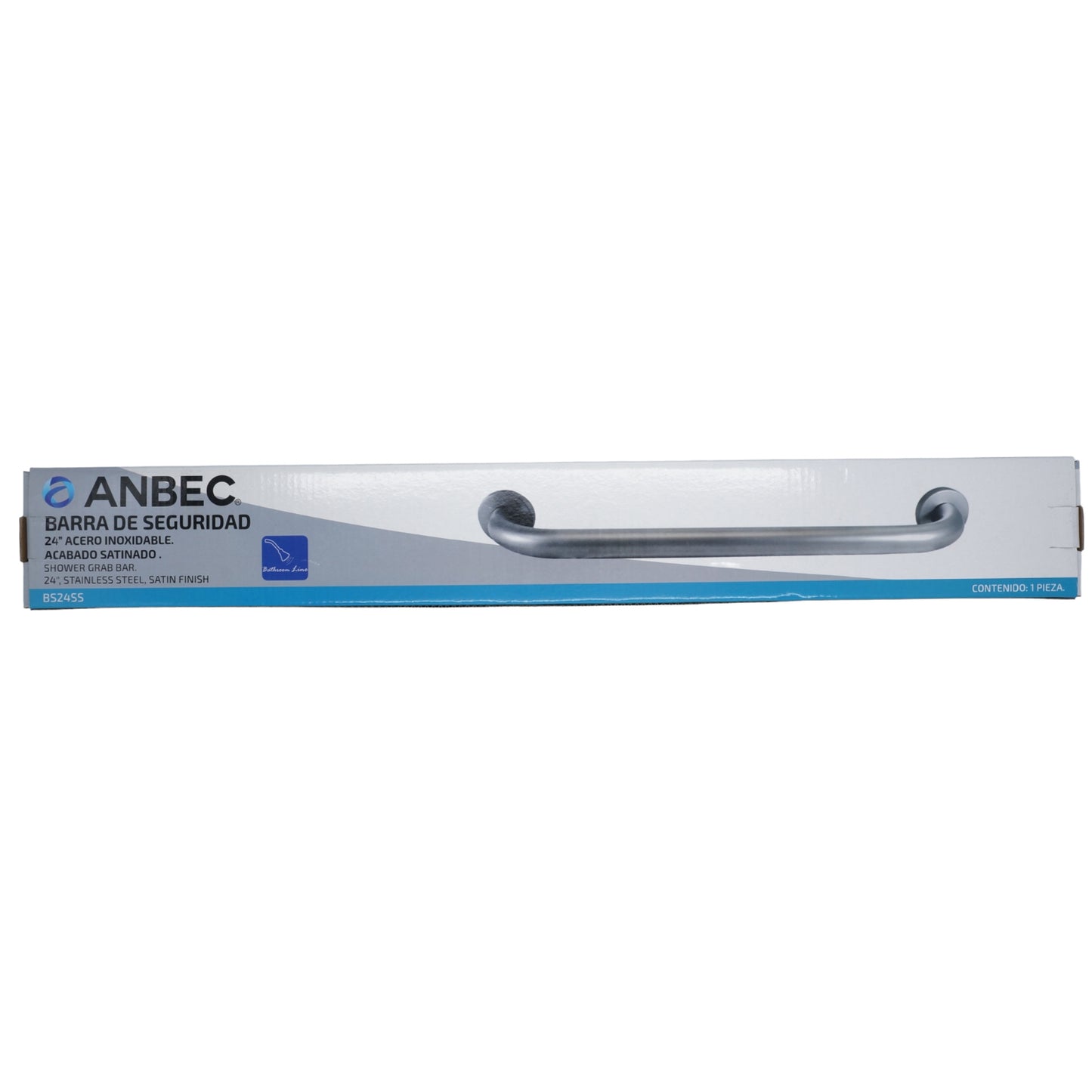 BARRA DE SEGURIDAD 24" ACERO INOXIDABLE CROMADO ANBEC BS24SS