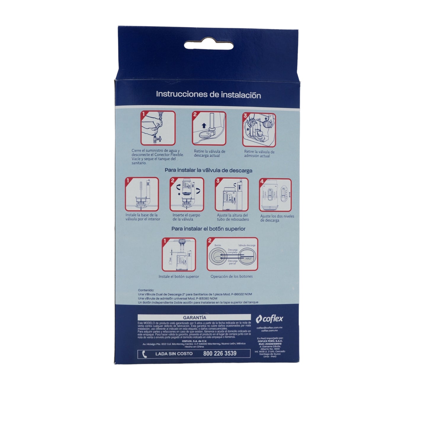 JUEGO DE REPARACION DESGAGA DUAL 2" PS-A015 COFLEX PARA SANITARIOS DE 1 PIEZA