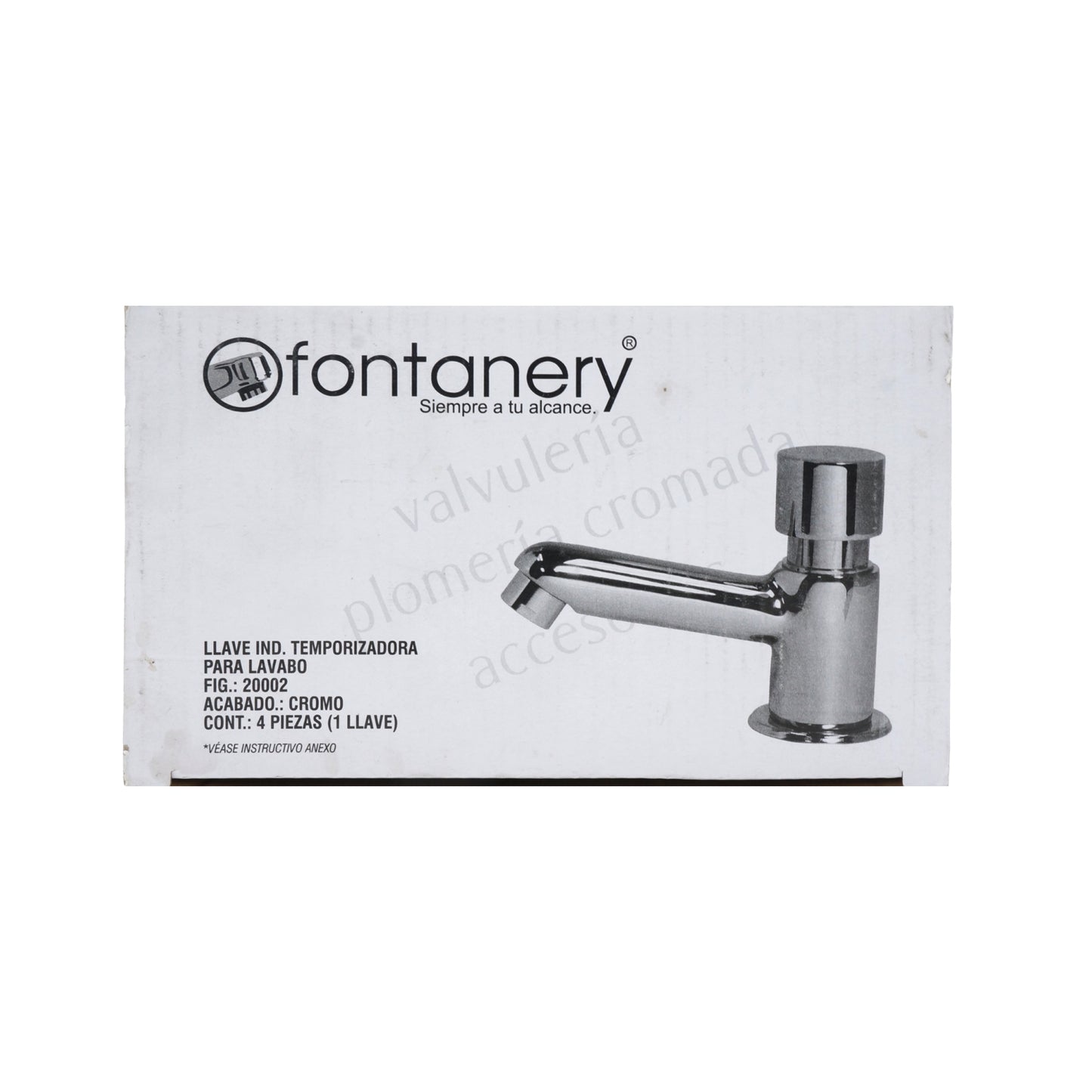 LLAVE INDIVIDUAL TEMPORIZADORA PARA LAVABO FONTANERY F20002