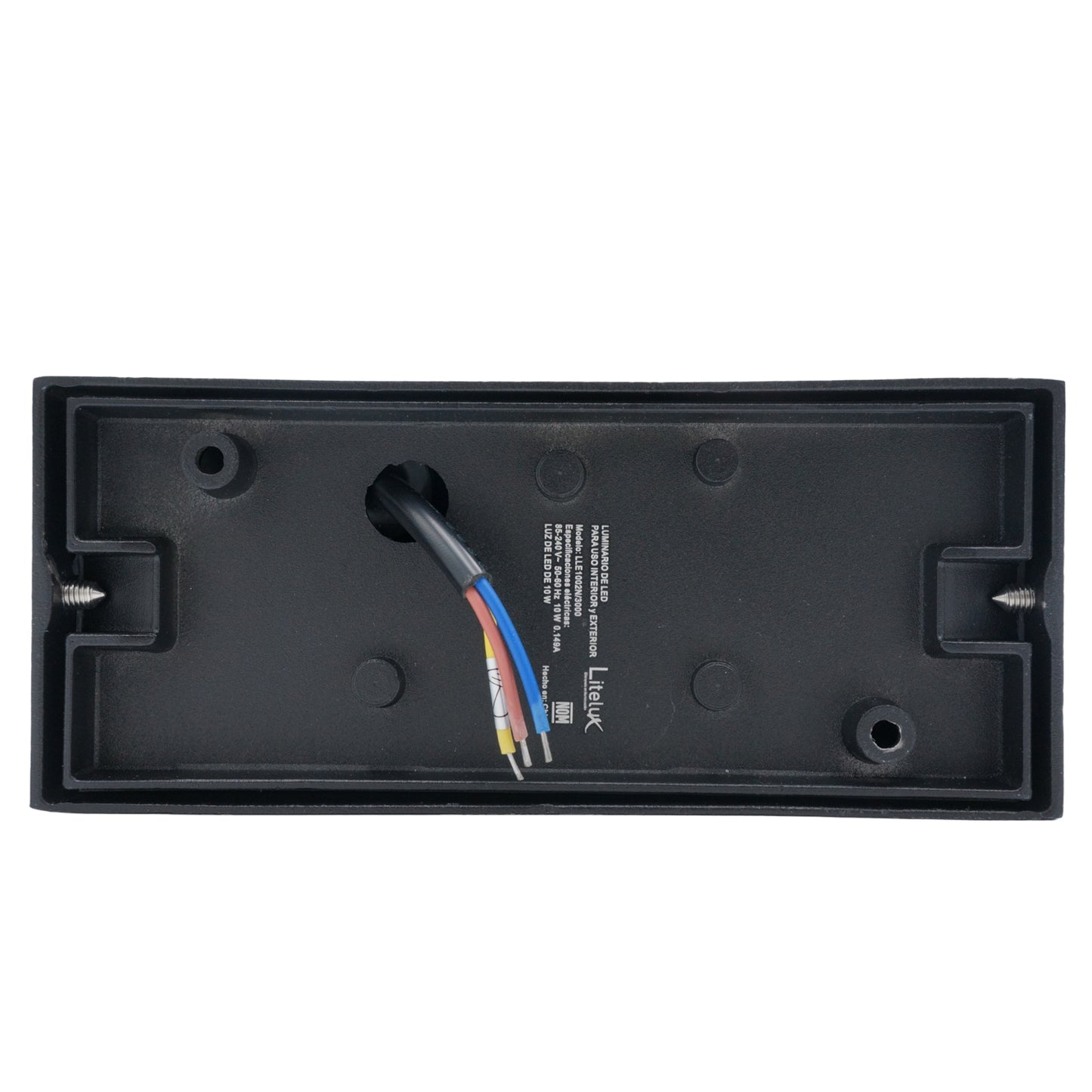 LUMINARIO ARBOTANTE DE MURO PARA INTERIOR Y EXTERIOR LITELUX 10W LLE1002N/3000