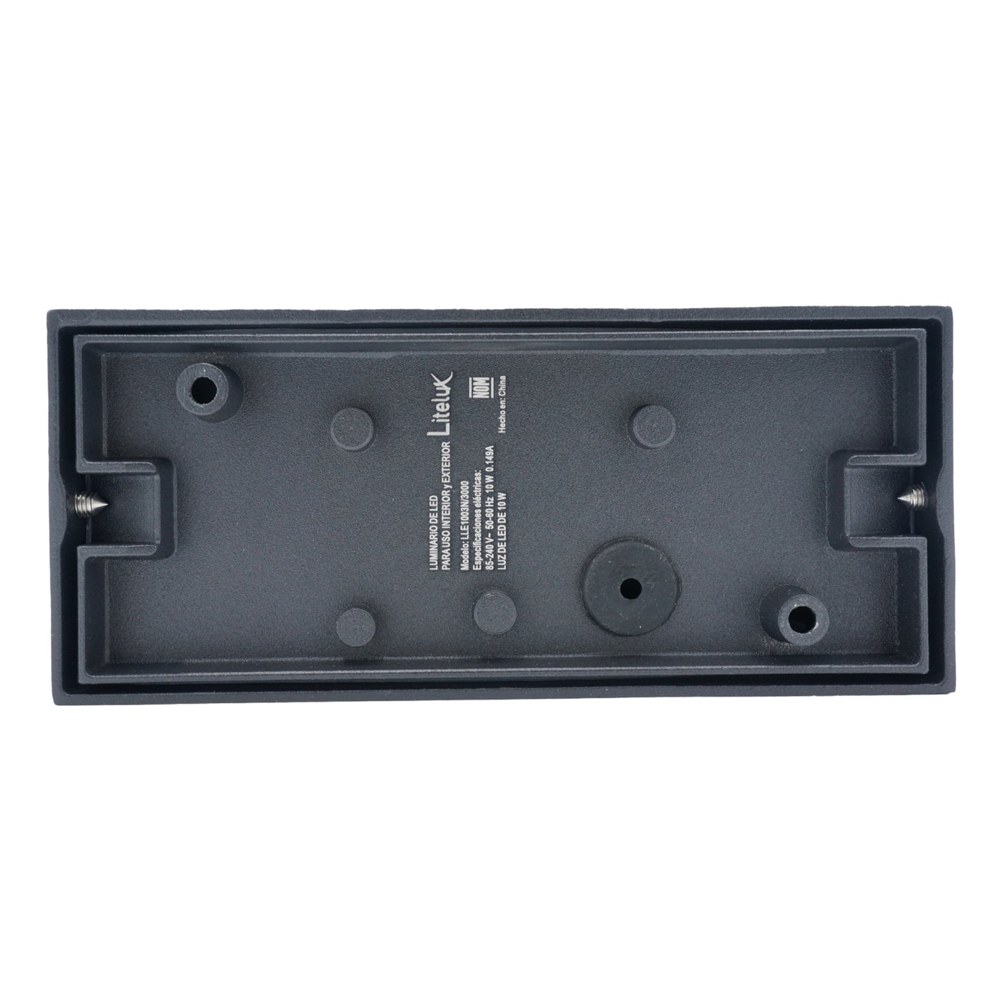 LUMINARIO ARBOTANTE DE MURO PARA INTERIOR Y EXTERIOR LITELUX 10W LLE1003N/3000