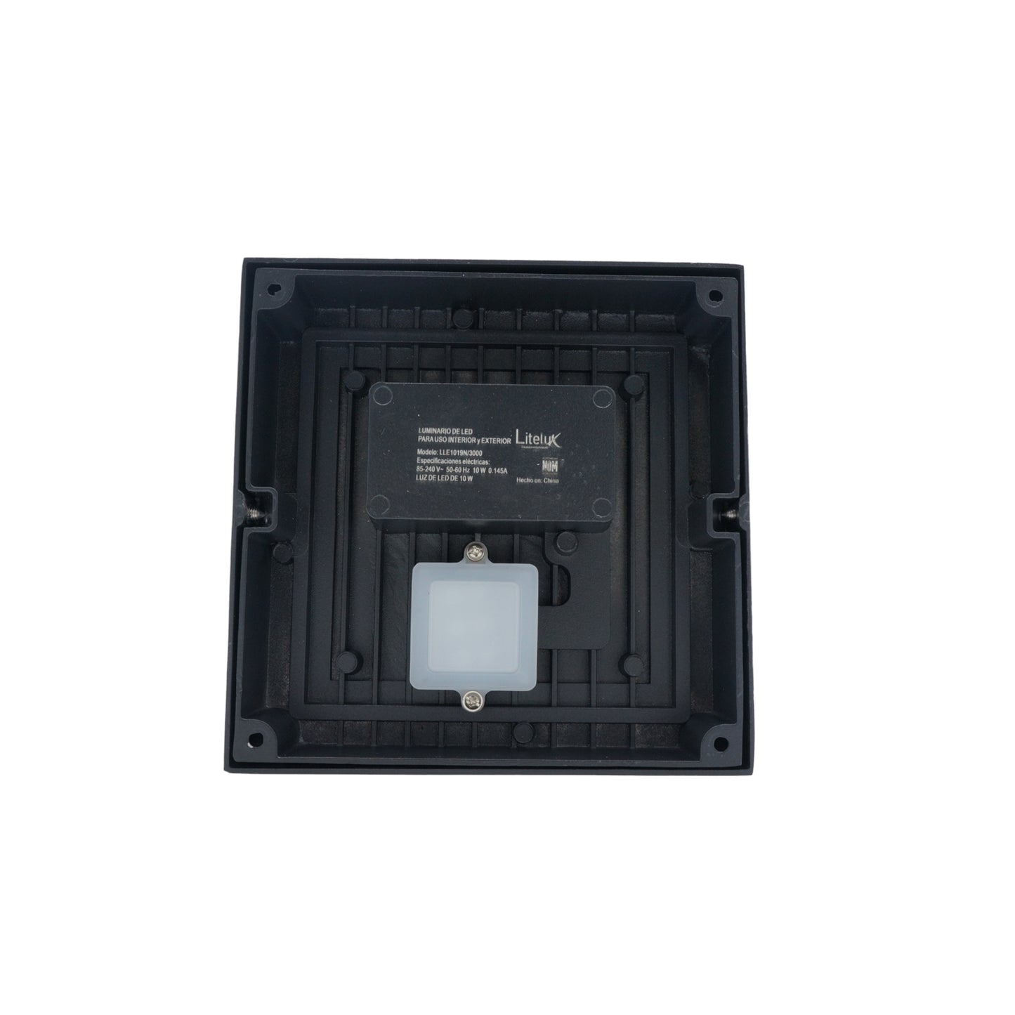 LUMINARIO ARBOTANTE DE MURO PARA INTERIOR Y EXTERIOR LITELUX 10W LLE1019N/3000