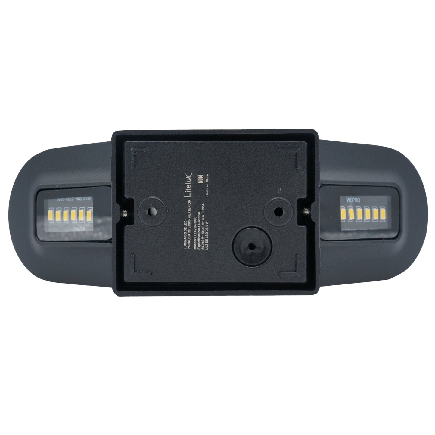 LUMINARIO ARBOTANTE DE MURO PARA INTERIOR Y EXTERIOR LITELUX 6W LLE626N/3000