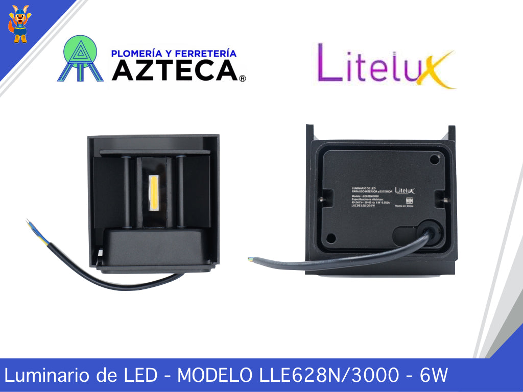 LUMINARIO ARBOTANTE DECORATIVO PARA EXTERIOR E INTERIOR LITELUX 6W LLE628N/3000