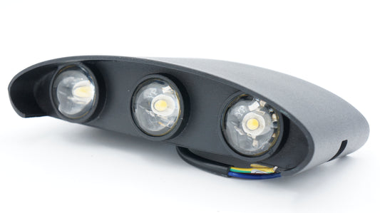 LUMINARIO ARBOTANTE DE MURO PARA INTERIOR Y EXTERIOR LITELUX 6W LLE637N/3000