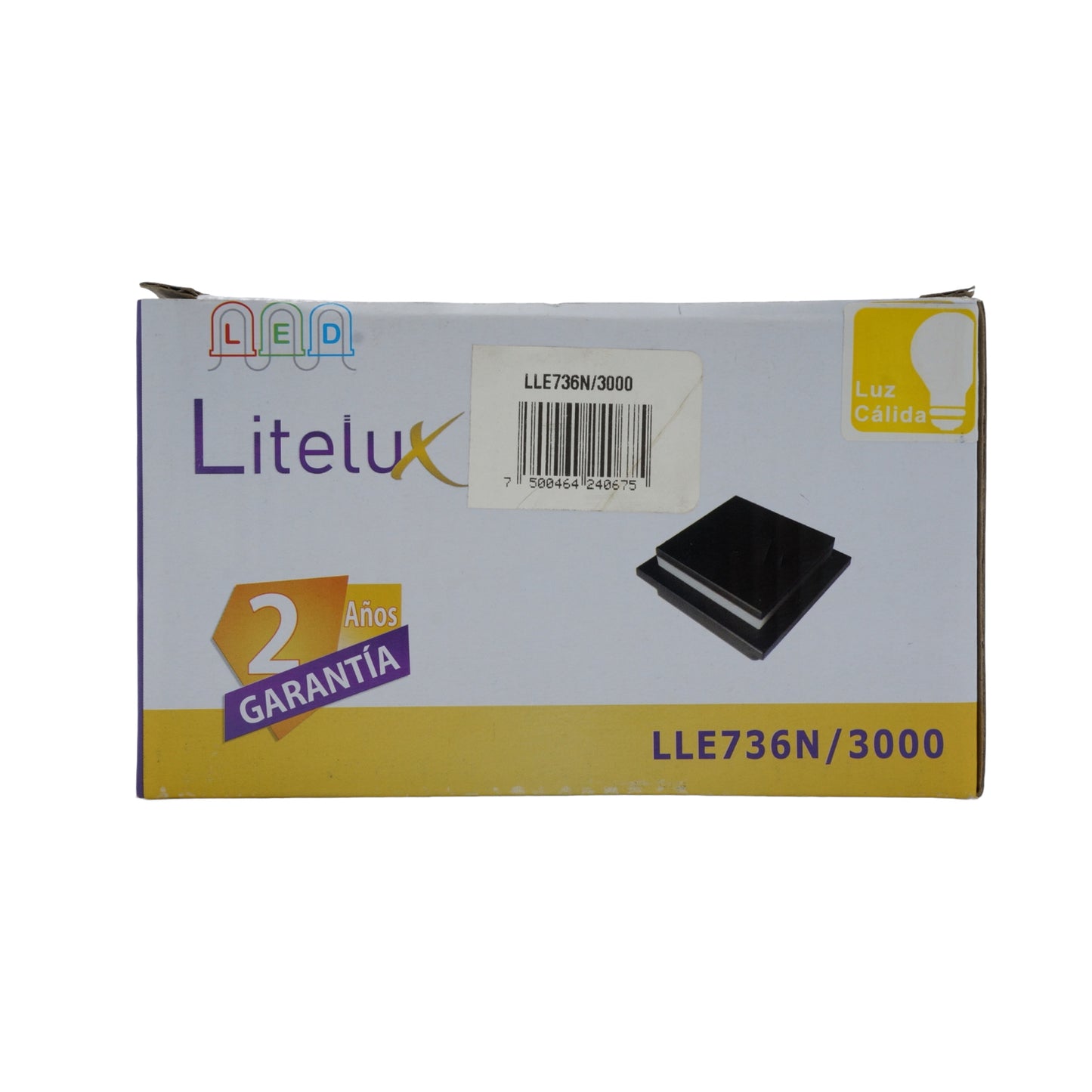 LUMINARIO ARBOTANTE DE MURO PARA INTERIOR Y EXTERIOR LITELUX 7W LLE736N/3000