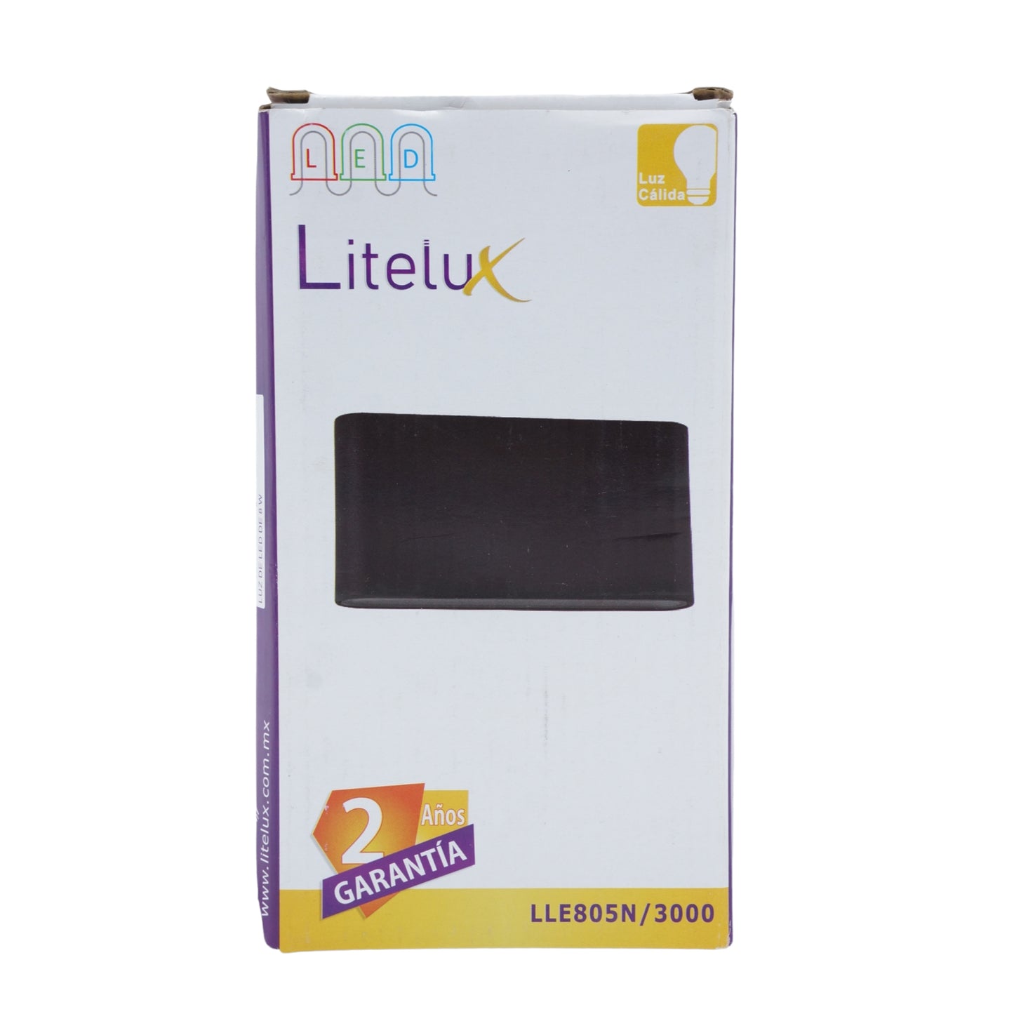 LUMINARIO ARBOTANTE DE MURO PARA INTERIOR Y EXTERIOR LITELUX 8W LLE805N/3000
