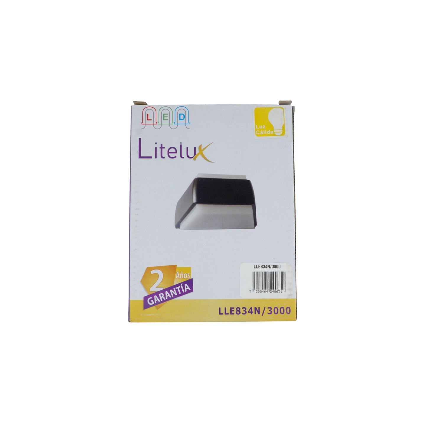 LUMINARIO ARBOTANTE DE MURO PARA INTERIOR Y EXTERIOR LITELUX 8W LLE834N/3000