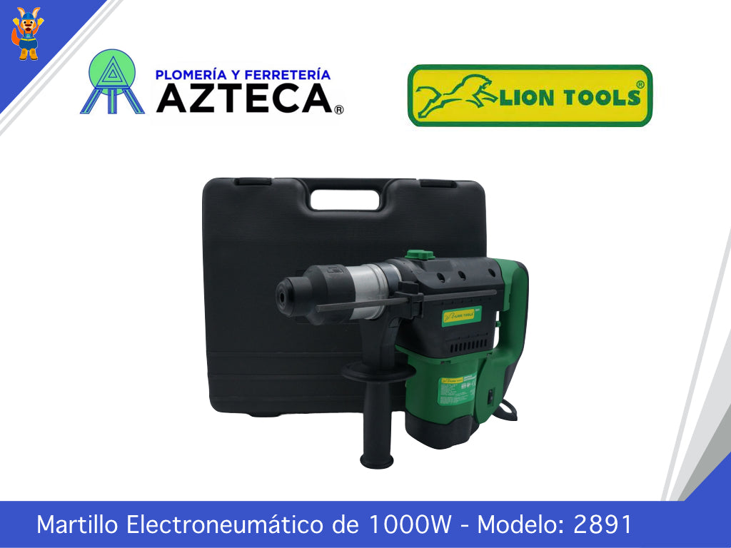 MARTILLO ELECTRONEUMÁTICO SDS LION TOOLS 1000W 2891