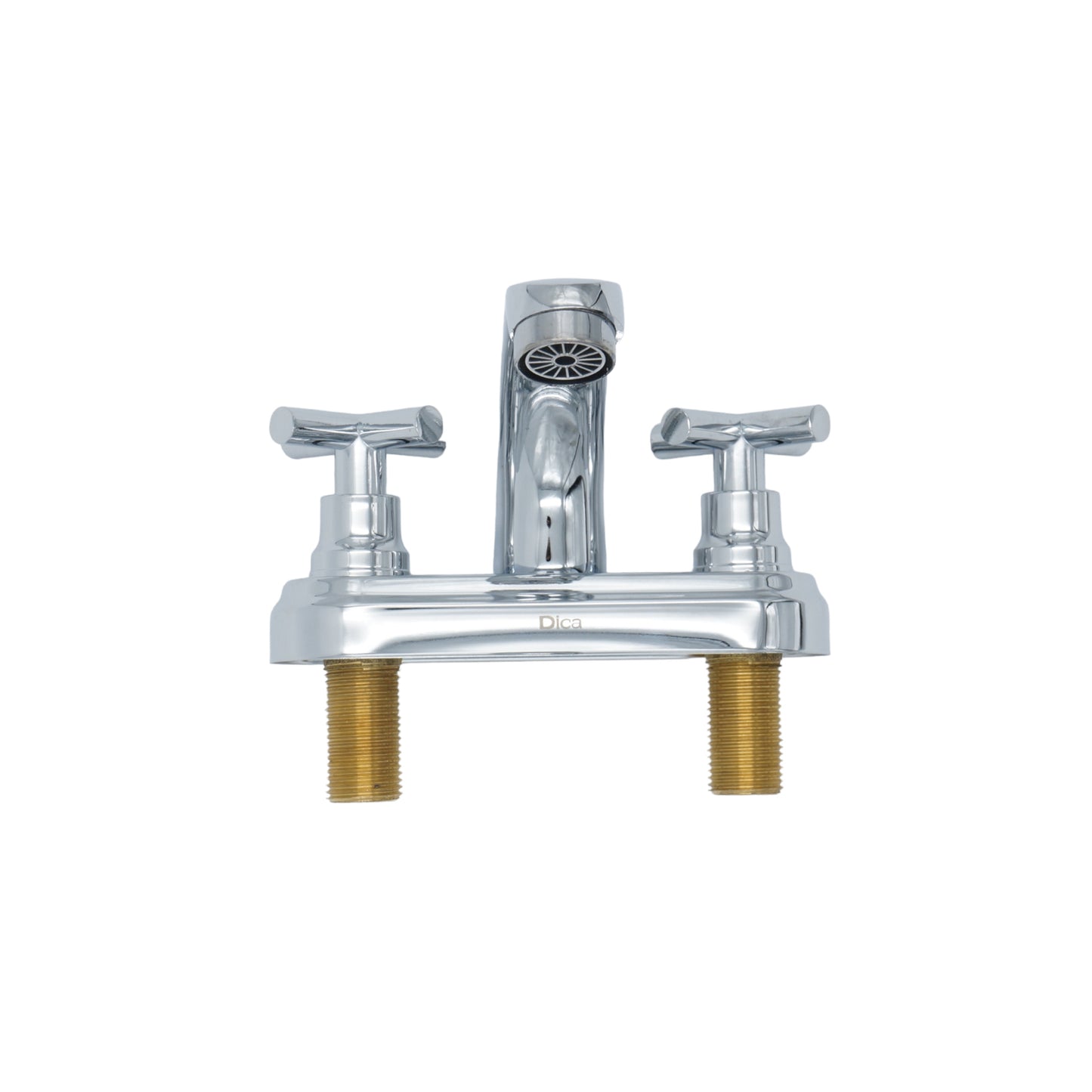 MEZCLADORA PARA LAVABO 4" CROMADA CON CUBIERTA Y MANERALES DICA 4039