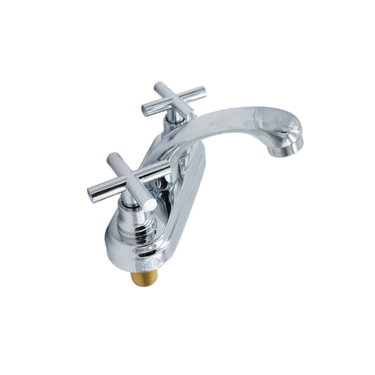 MEZCLADORA PARA LAVABO 4" CROMADA CON CUBIERTA Y MANERALES DICA 4039