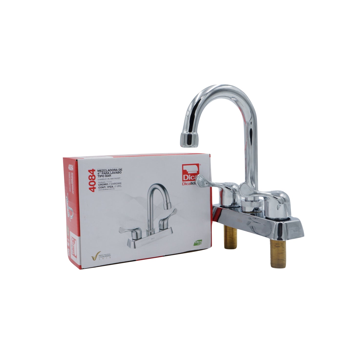 MEZCLADORA PARA LABAVO 4" TIPO BAR CUBIERTA Y MANERALES DICA 4084
