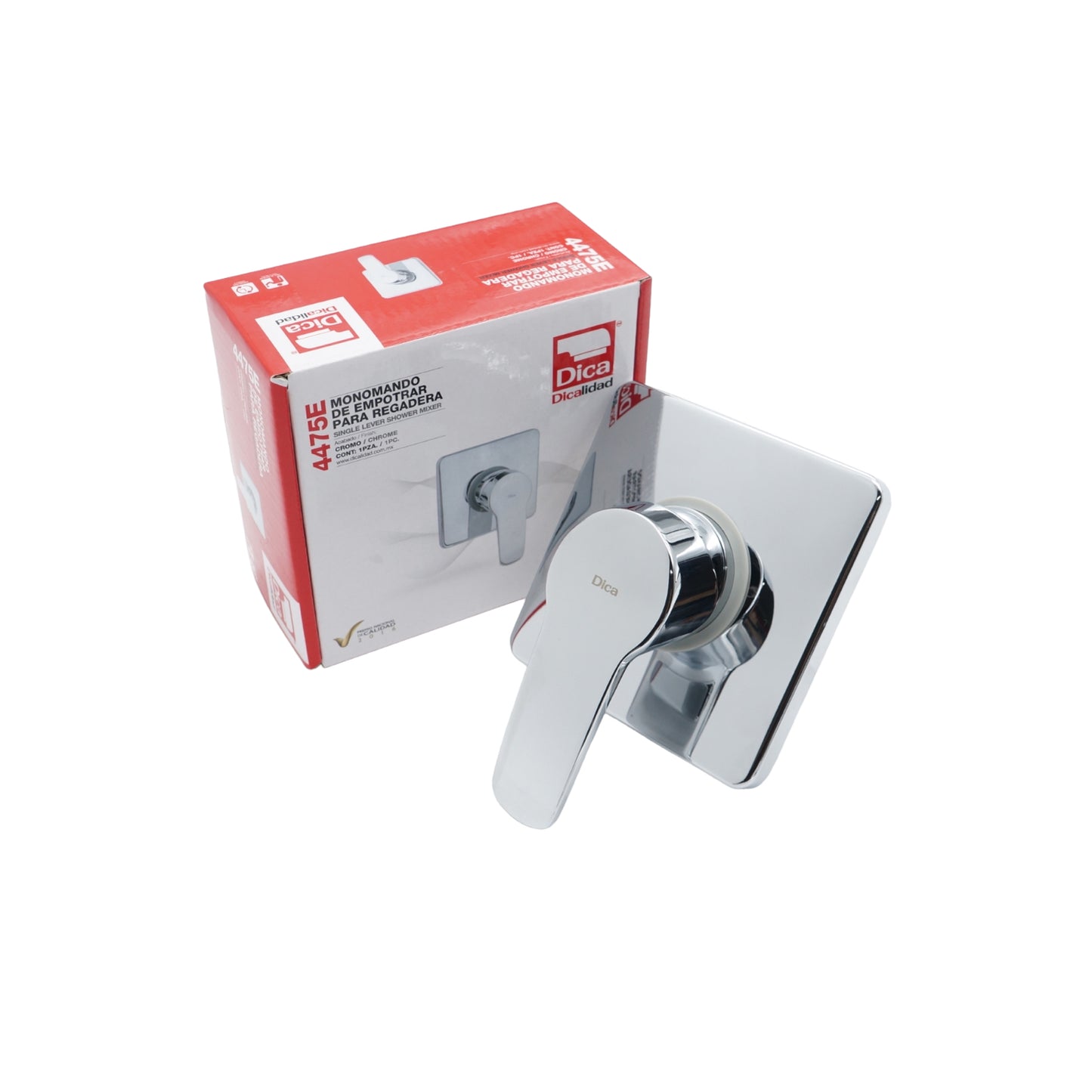 MONOMANDO DE EMPOTRAR PARA REGADERA CROMO DICA 4475E