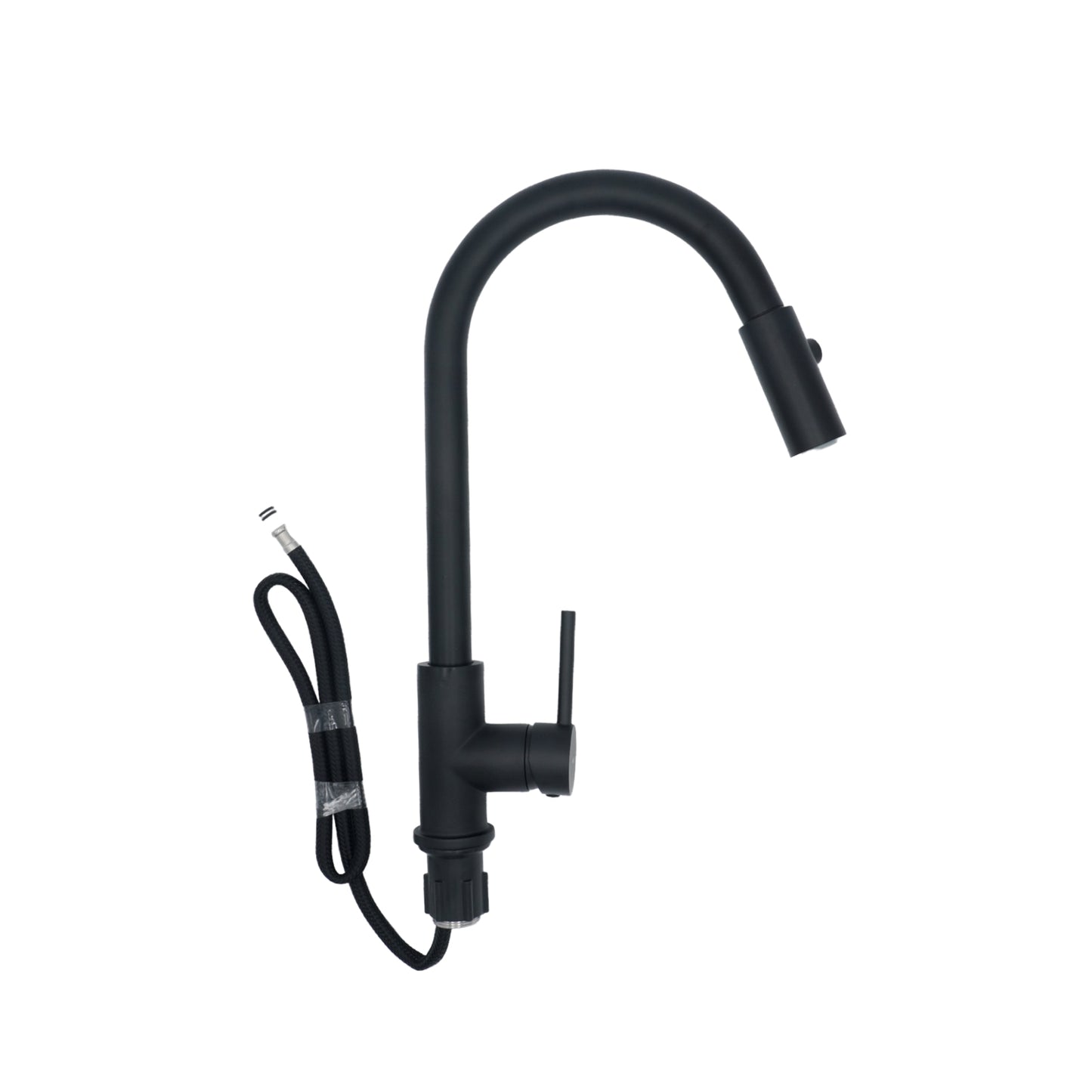 MONOMANDO ECOLOGICO PARA FREGADERONEGRO MATE NARIZ RETRACTIL DICA 4088.2
