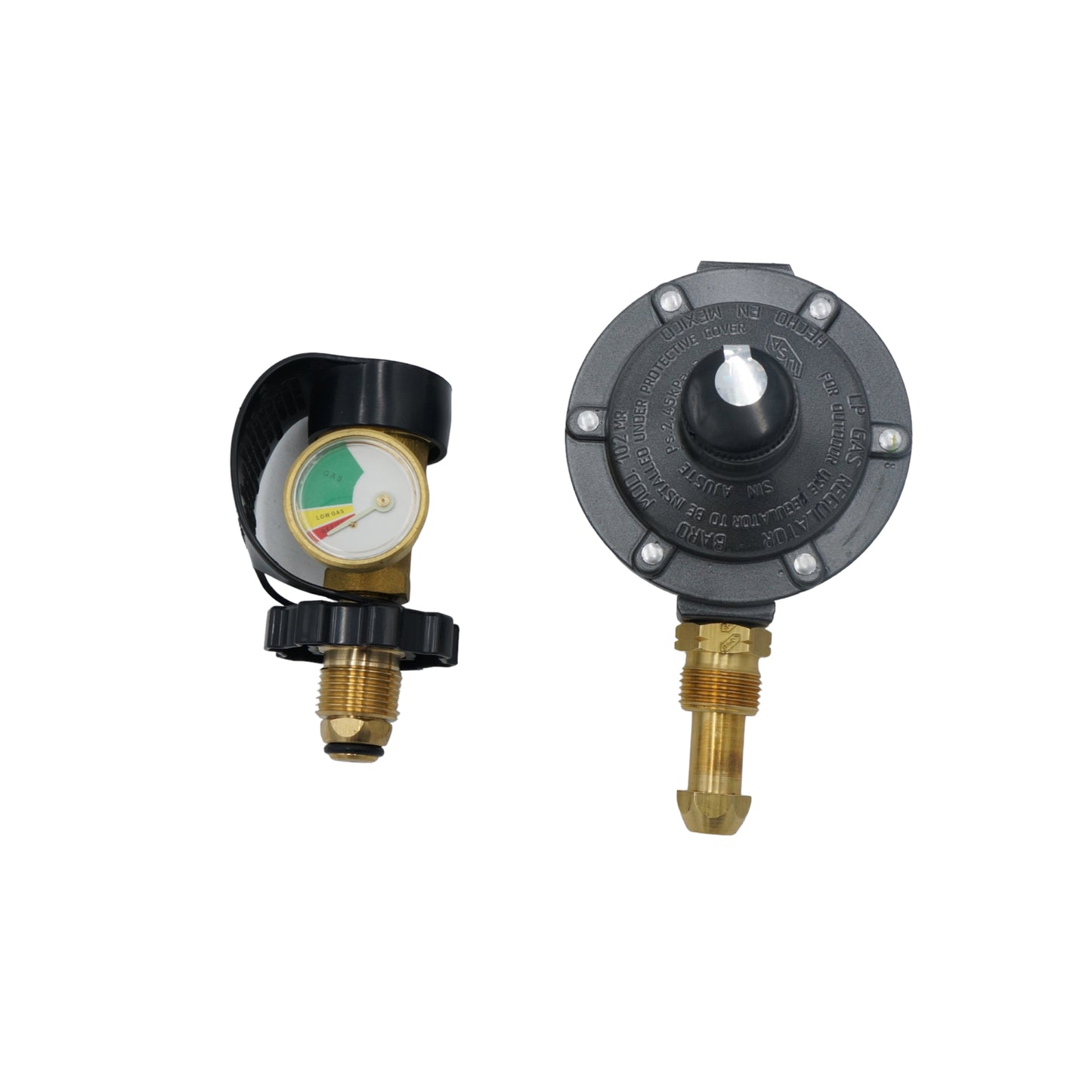 REGULADOR DE GAS CON MEDIDOR Y NIPLE TERMINAL AZTECA