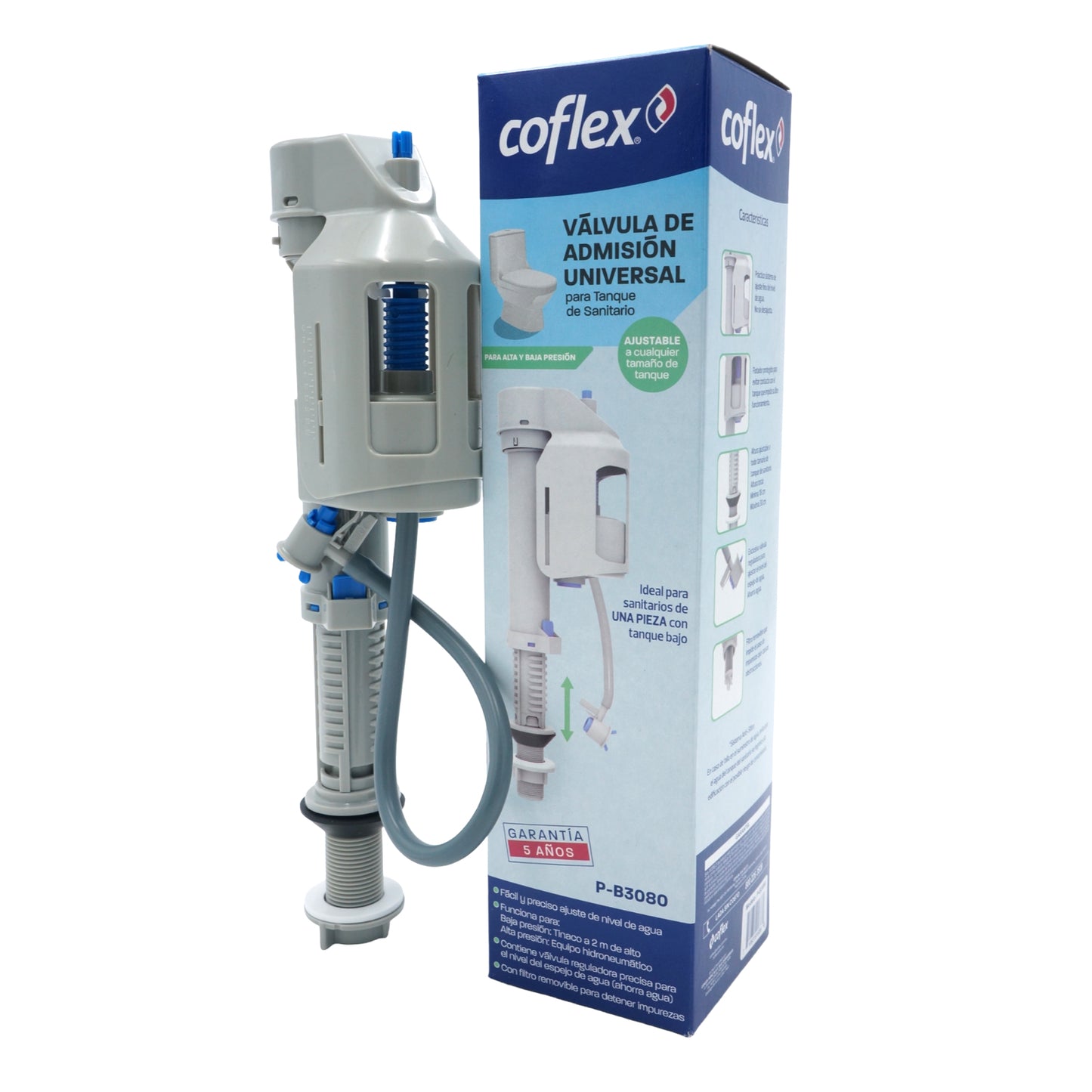 VALVULA DE ADMISION UNIVERSAL PARA TANQUE DE SANITARIO COFLEX P-B3080