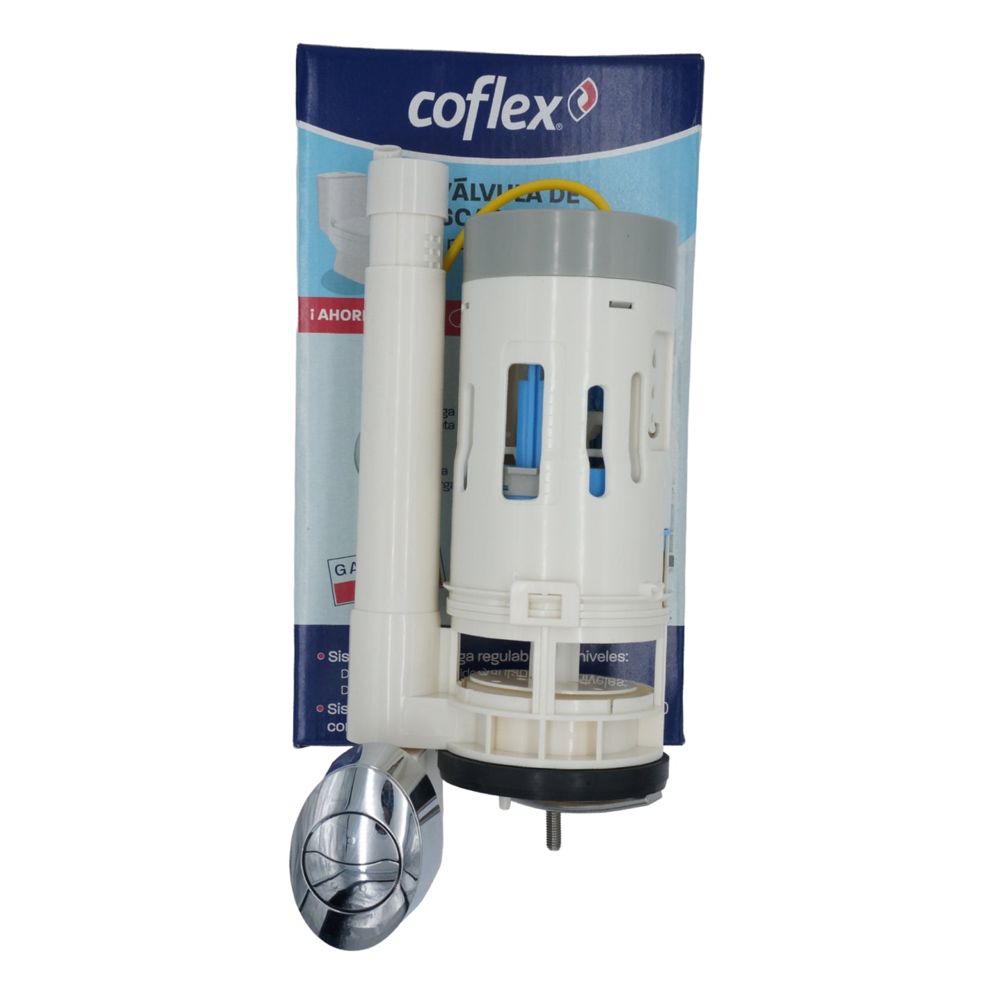 VALVULA DE DESCARGA DUAL PARA SANITARIO DE UNA PIEZA CON DESCARGA DE 2" (50MM) COFLEX P-B6034