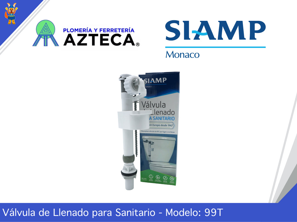 VALVULA DE LLENADO PARA SANITARIO SIAMP 99T