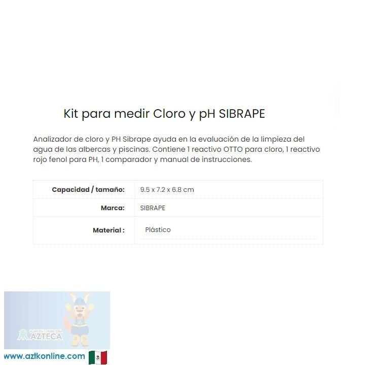 ANALIZADOR DE CLORO Y pH SIBRAPE