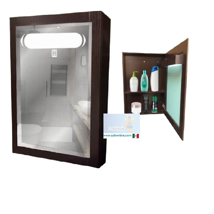 ESPEJO BOTIQUIN LUX CHOCOLATE 44x60CM LUZ LED COLORFLUX 0052